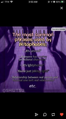 I Found This On Talking About Fictophobia Fictosexual