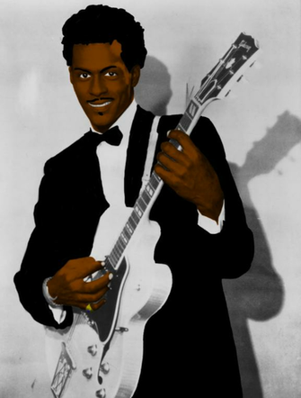 Chuck Berry Portrait By Dannythemartian