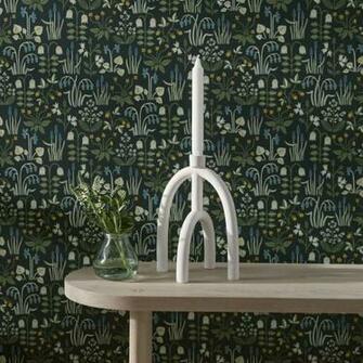 Strawberry Field Wallpaper Features Detailed Stylised Image Of