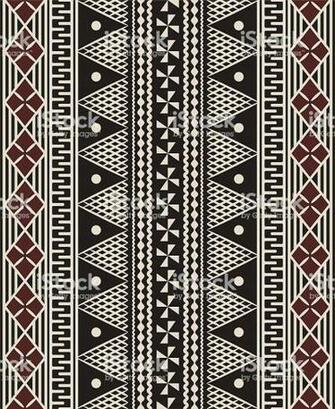 Seamless Fijian Tapa Pattern In Three Colors Marquesan Tattoos