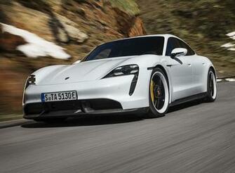 Porsche Taycan Turbo S Front Three Quarter Wallpaper