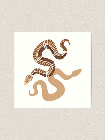 Aboriginal Snake Art Work Print By Aboriginaladorn