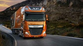 Image Trucks Daf Xf Euro Orange Cars