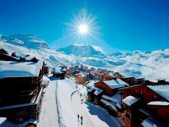 In The Ski Resort Of Val Thorens France Desktop Wallpaper