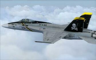 Us Navy Fa 18c Jolly Rogers Cag In Flight
