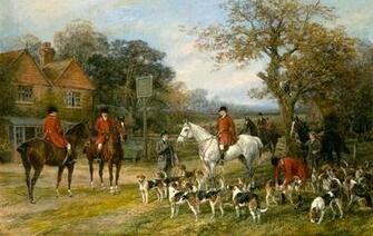 Meeting Before The Fox Hunt Heywood Hardy As Art Print Or Hand