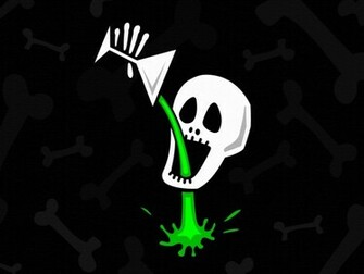 Skull Bone Drink Wallpaper HD