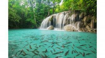 Erawan 4k Waterfall Wallpaper