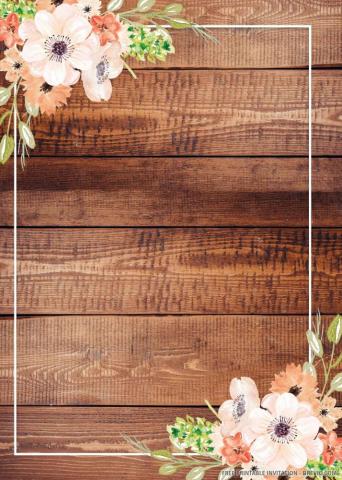 Printable Rustic Wedding Invitation Templates