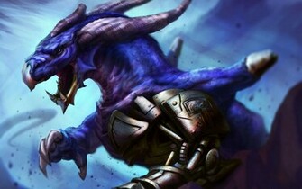 Angry Purple Dragon Wallpaper