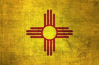 Flag New Mexico L Size With Metal Background