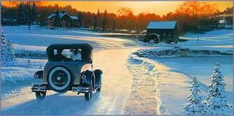 Days Gone By Vintage Car Country Evening 3d