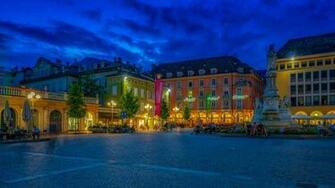 Desktop Wallpaper Italy Monuments Town Square Bolzano
