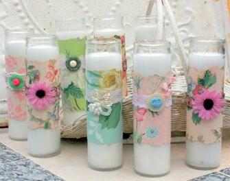 Dollar Store Crafts Archive Make Wallpaper Wrapped Candles