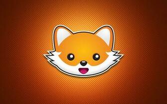 Orange Fox Cartoon Wallpaper