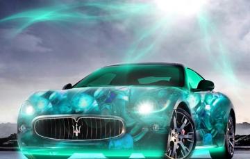 Wallpaper The Sun Light Lights Maserati Neon Brightness