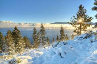 Wallpaper California Usa Lake Tahoe Sierra Nevada Nature Winter Snow