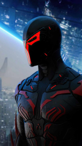 Spiderman Cyber iPhone Wallpaper
