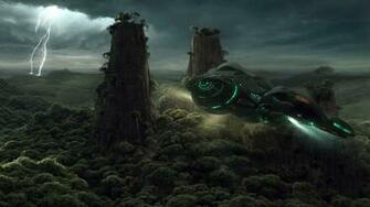 Spaceship Wallpaper Image Dark Force Science Fiction Fan