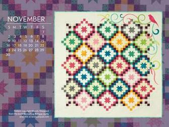 Quilt Calendar Computer Wallpaper November Books