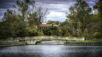 Pictures Usa Forest Park St Louis HDri Nature Autumn Bridges Parks