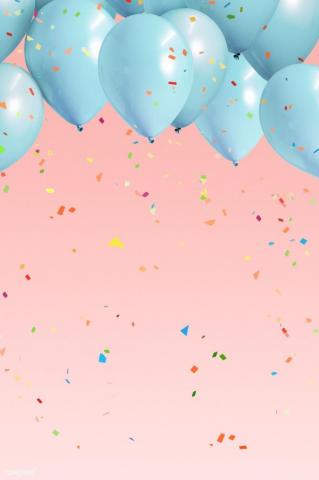 Premium Illustration Of Pastel Blue Balloons On A Pink