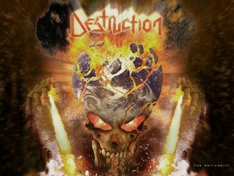 Skull Fire Metal Destruction Wallpaper Hq