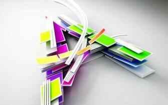 3d Letter A Multicolored Pieces HD Wallpaper