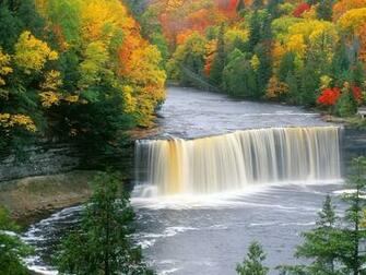 Beautiful Jungle Waterfall Nature Full HD Wallpaper Widescreen For