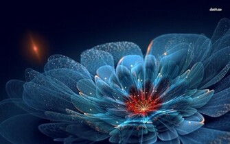 Translucent Flower Wallpaper 3d