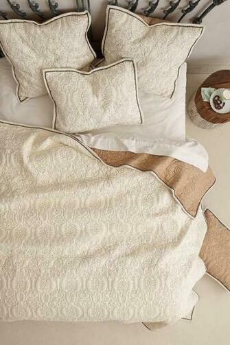 Bedding Marseille Coverlet I Anthropologie Cream