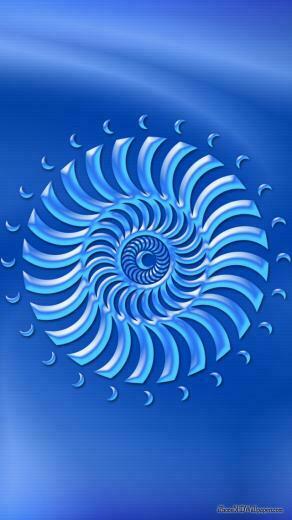 iPhone 3d Aqua Moon HD Wallpaper