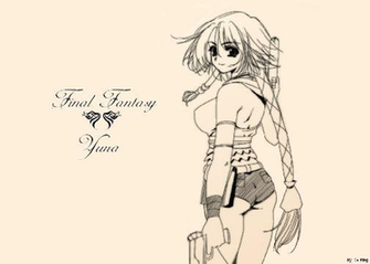 Yuna Hand Drawn Wallpaper