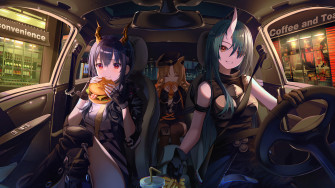 Anime Girls Car Arknights 4k Wallpaper