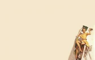 Vintage Pinup Wallpaper Stock Photos