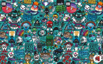 Wallpaper Drawings Diversity Characters Signs Colorful