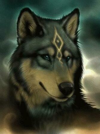 Smokey Wolf Face Wallpaper iPhone Blackberry