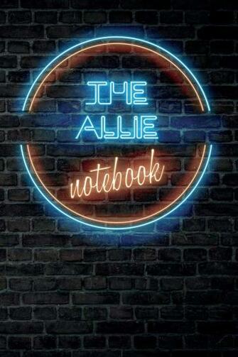 The Allie Notebook Vintage Blank Ruled Personalized Custom Neon