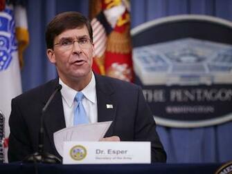 Trump Plans To Nominate Mark Esper Army Secretary As Pentagon