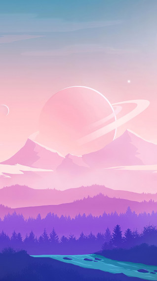 Colorful Minimalist Nature Landscape Scenery 4k Wallpaper