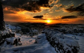 Winter Sunset Wallpaper