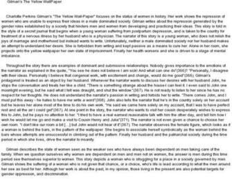 The Yellow Wallpaper Thesis Statements And Important HD