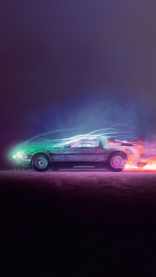 Back To The Future Delorean Car 4k Wallpaper iPhone HD Phone 5200f