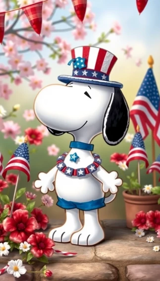 Snoopy Memorial Day Wallpaper
