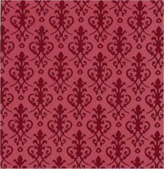 Dolls House Red Victorian Wallpaper 12th Scale