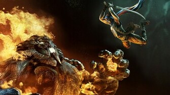 Wallpaper Fire Sword Monster Prince Of Persia