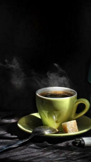 Cup Of Hot Coffee iPhone Wallpaper Top