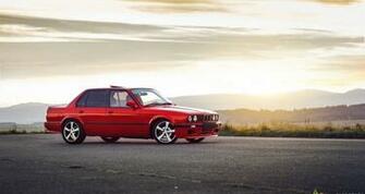 Bmw E30 M3 Red Sun Sunset HD Wallpaper