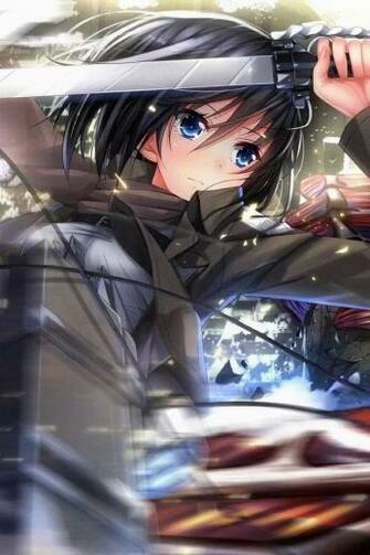 Attack On Titan Mikasa iPhone Plus And Wallpaper