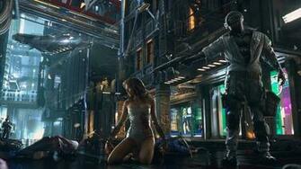 Wallpaper Police Swat Cyberpunk Cities